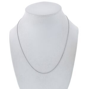 Estate India Sterling Silver 925 1.0mm Chain Link Necklace 18"